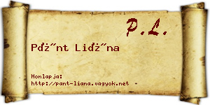 Pánt Liána névjegykártya